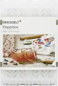 DEKOWELT KLAPPBOX S MIT GLITER ROSA WEIß