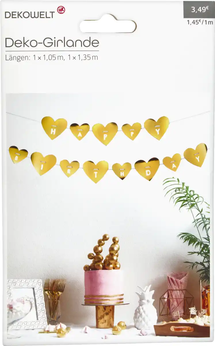 Bild 1 von DEKOWELT Girlande Herzen