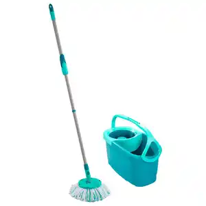 Leifheit Bodenreinigungs-Set Clean Twist Disc Mop, 3-teilig, 109-140 cm, Haushaltsreinigung, Wischen & Reinigen