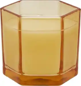 RUBIN LICHT 1-Docht Sechseckglas apricot