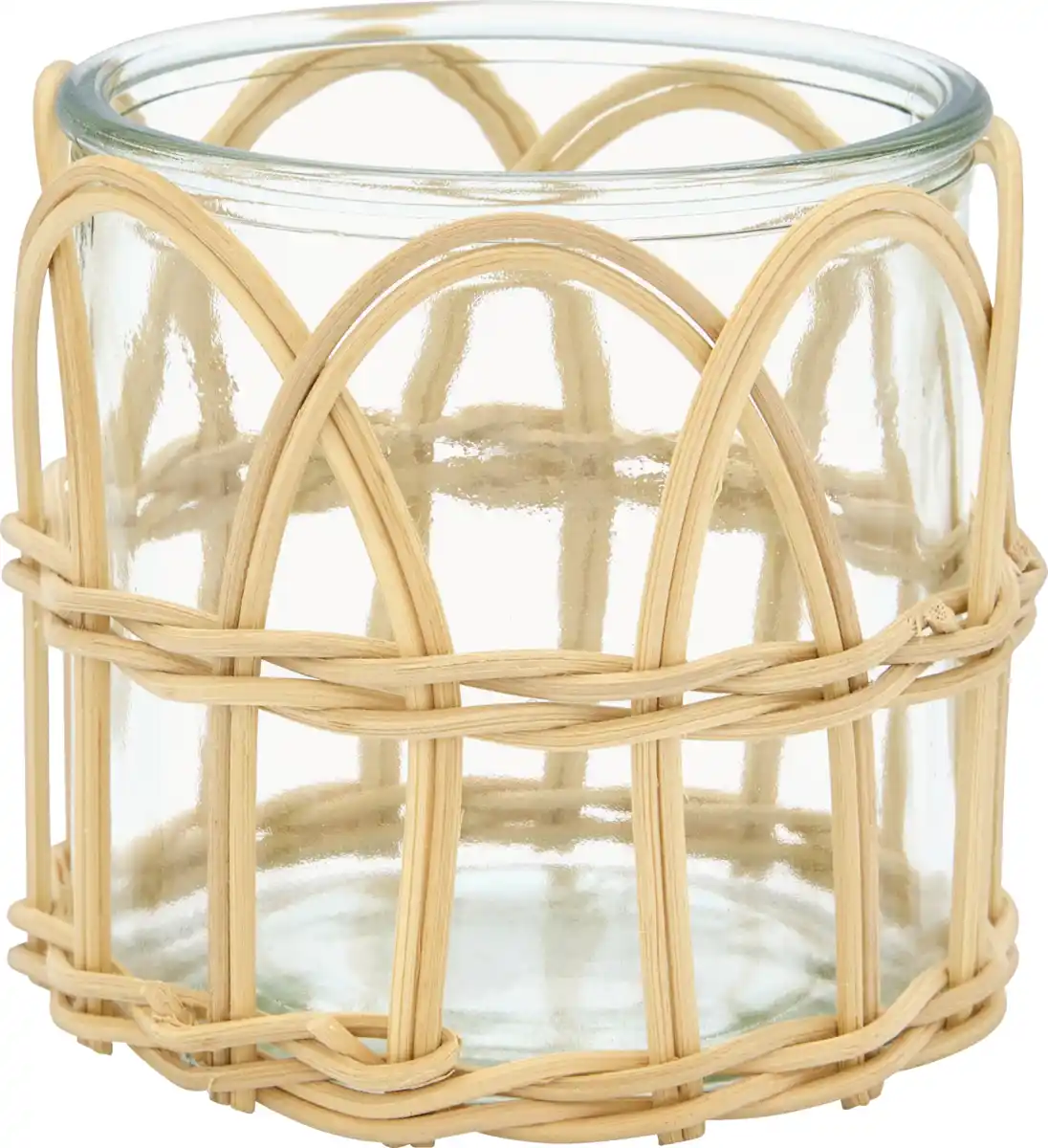 Bild 1 von RUBIN LICHT Teelichtglas geflochten
