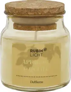 RUBIN LICHT 1-Docht Duftglas Aprikose & Quitte