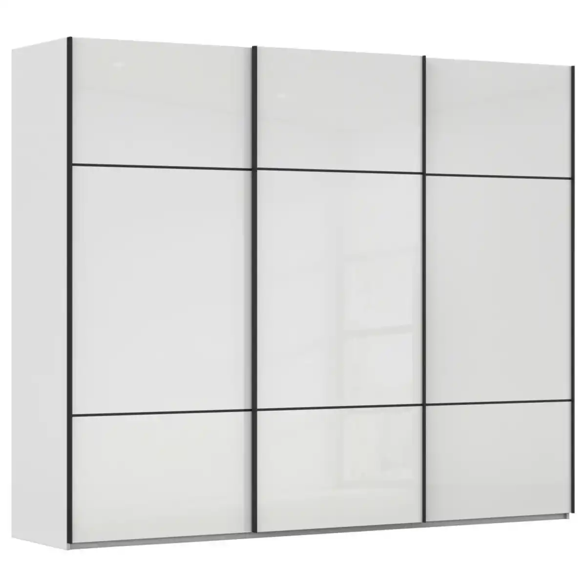 Bild 1 von Novel Schwebetürenschrank, Grau, Weiß, Holzwerkstoff, 9 Fächer, 301x223x68 cm, Typenauswahl,  umfangreiches Zubehör erhältlich, in verschiedenen Größen und Holzdekoren erhältlich, Schlafzimme