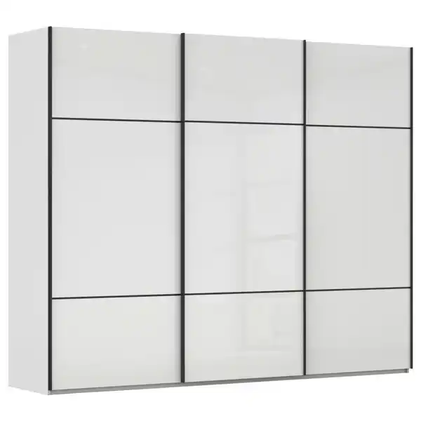Bild 1 von Novel Schwebetürenschrank, Grau, Weiß, Holzwerkstoff, 9 Fächer, 301x223x68 cm, Typenauswahl,  umfangreiches Zubehör erhältlich, in verschiedenen Größen und Holzdekoren erhältlich, Schlafzimme