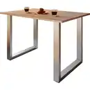 Bild 1 von Mid.you Schreibtisch, Silber, Sonoma Eiche, Holzwerkstoff, Kufe, 110x76x50 cm, Arbeitszimmer, Schreibtische, Bürotische