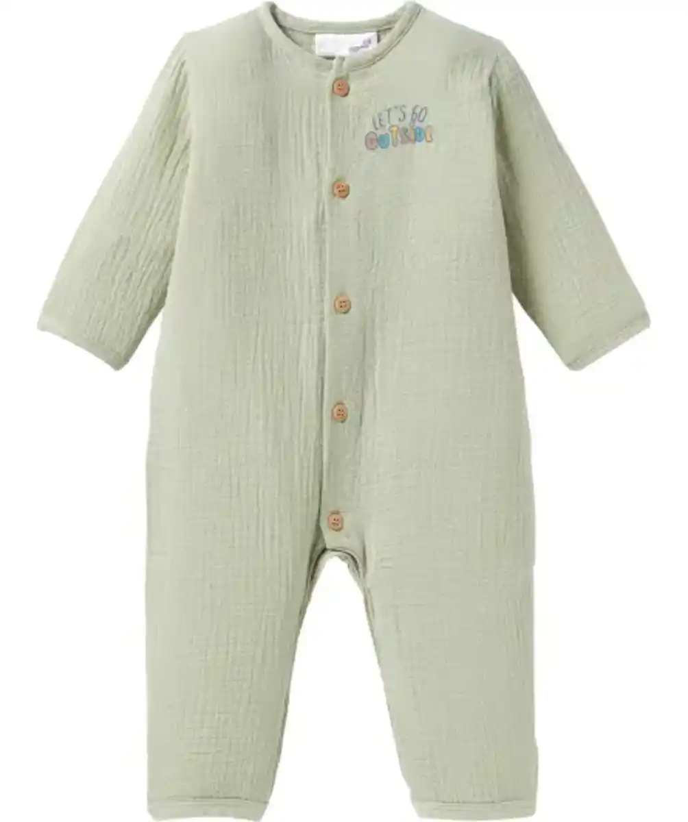 Bild 1 von Newborn Musselin-Strampler, hellgrün