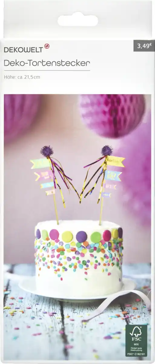 Bild 1 von DEKOWELT TORTENSTECKER Wimpel