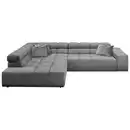 Bild 1 von Hom`in Ecksofa, Grau, Textil, 4-Sitzer, Füllung: Schaumstoff, Ottomane links, L-Form, 319x215 cm, Blauer Engel, Goldenes M, Oeko-Tex® Standard 100, DGM-Klimapakt, Typenauswahl, Lederauswahl, Stoffa
