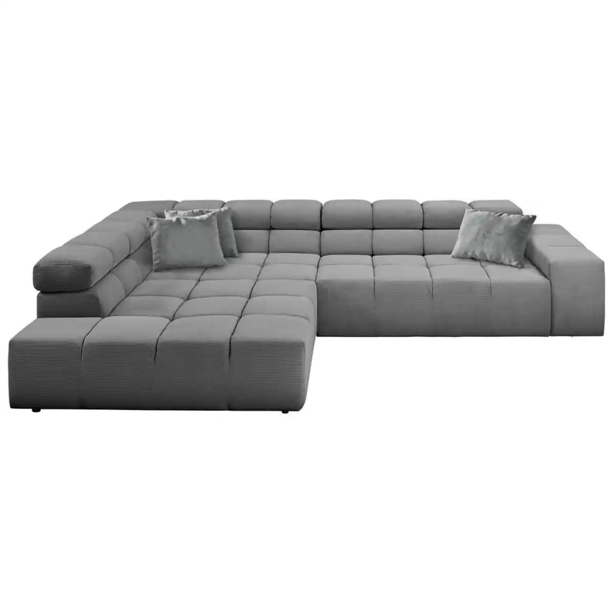 Bild 1 von Hom`in Ecksofa, Grau, Textil, 4-Sitzer, Füllung: Schaumstoff, Ottomane links, L-Form, 319x215 cm, Blauer Engel, Goldenes M, Oeko-Tex® Standard 100, DGM-Klimapakt, Typenauswahl, Lederauswahl, Stoffa