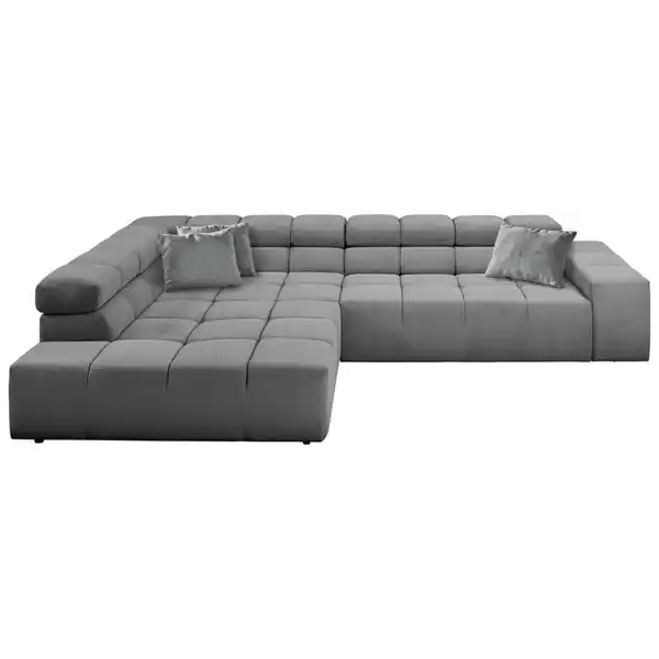 Bild 1 von Hom`in Ecksofa, Grau, Textil, 4-Sitzer, Füllung: Schaumstoff, Ottomane links, L-Form, 319x215 cm, Blauer Engel, Goldenes M, Oeko-Tex® Standard 100, DGM-Klimapakt, Typenauswahl, Lederauswahl, Stoffa