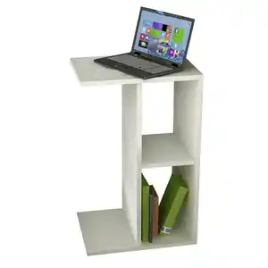 Mid.you Beistelltisch, Weiß, Holzwerkstoff, rechteckig, Wange, 30x63x40 cm, Stauraum, Wohnzimmer, Wohnzimmertische, Beistelltische