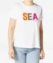 Bild 1 von T-Shirt mit Schriftzug, weiß