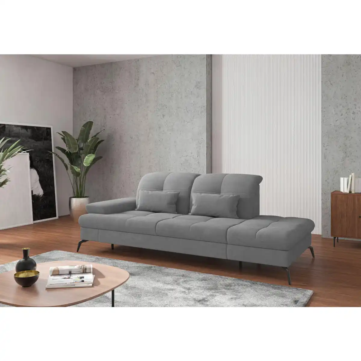 Bild 1 von Sit & More Récamiere, Grau, Textil, 231x90x122 cm, Goldenes M, Oeko-Tex® Standard 100, Made in Europe, DGM-Klimapakt, Rücken echt, Armteil links, Wohnzimmer, Sofas & Couches, Sofas, Recamieren