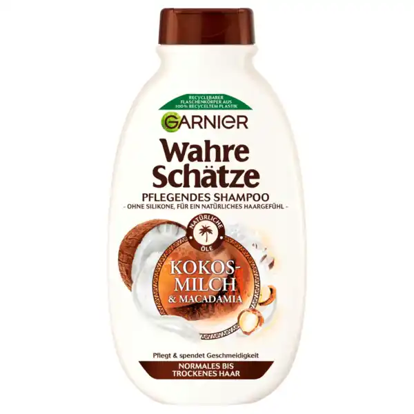Bild 1 von Garnier Wahre Schätze Pflege-Shampoo Kokosmilch & Macadamia 250ml