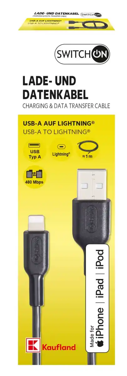 Bild 1 von SWITCH ON® Daten- und Ladekabel USB-C auf Lightning