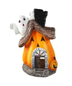 Teelichthaus Halloween, orange