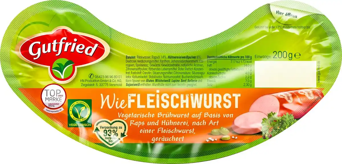 Bild 1 von GUTFRIED WieFleischwurst, 200-g-Packg.
