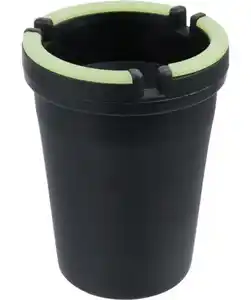 Auto-Aschenbecher fluoreszierend, schwarz