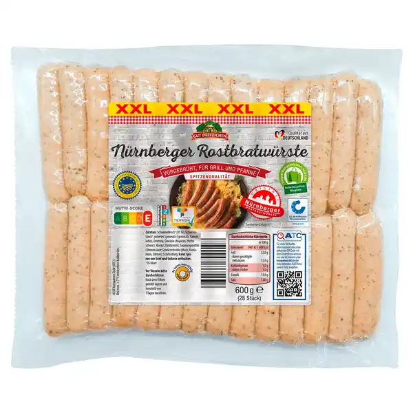 Bild 1 von GUT DREI EICHEN Nürnberger Rostbratwürste 600 g