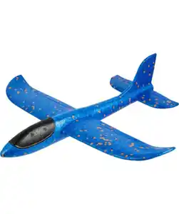 Spielzeugflugzeug aus Schaumstoff, blau