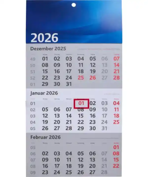 Bild 1 von Wandkalender 2026, blau