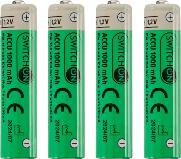 Bild 1 von SWITCH ON® Micro-NiMH-Akkus (AAA), 4-St.-Packg.