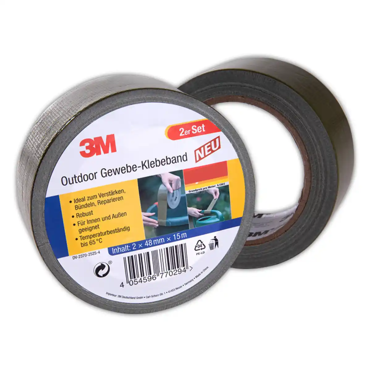 Bild 1 von 3M Outdoor-Gewebe-Klebeband 2er-Set