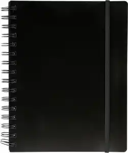 Kariertes Notizbuch, schwarz