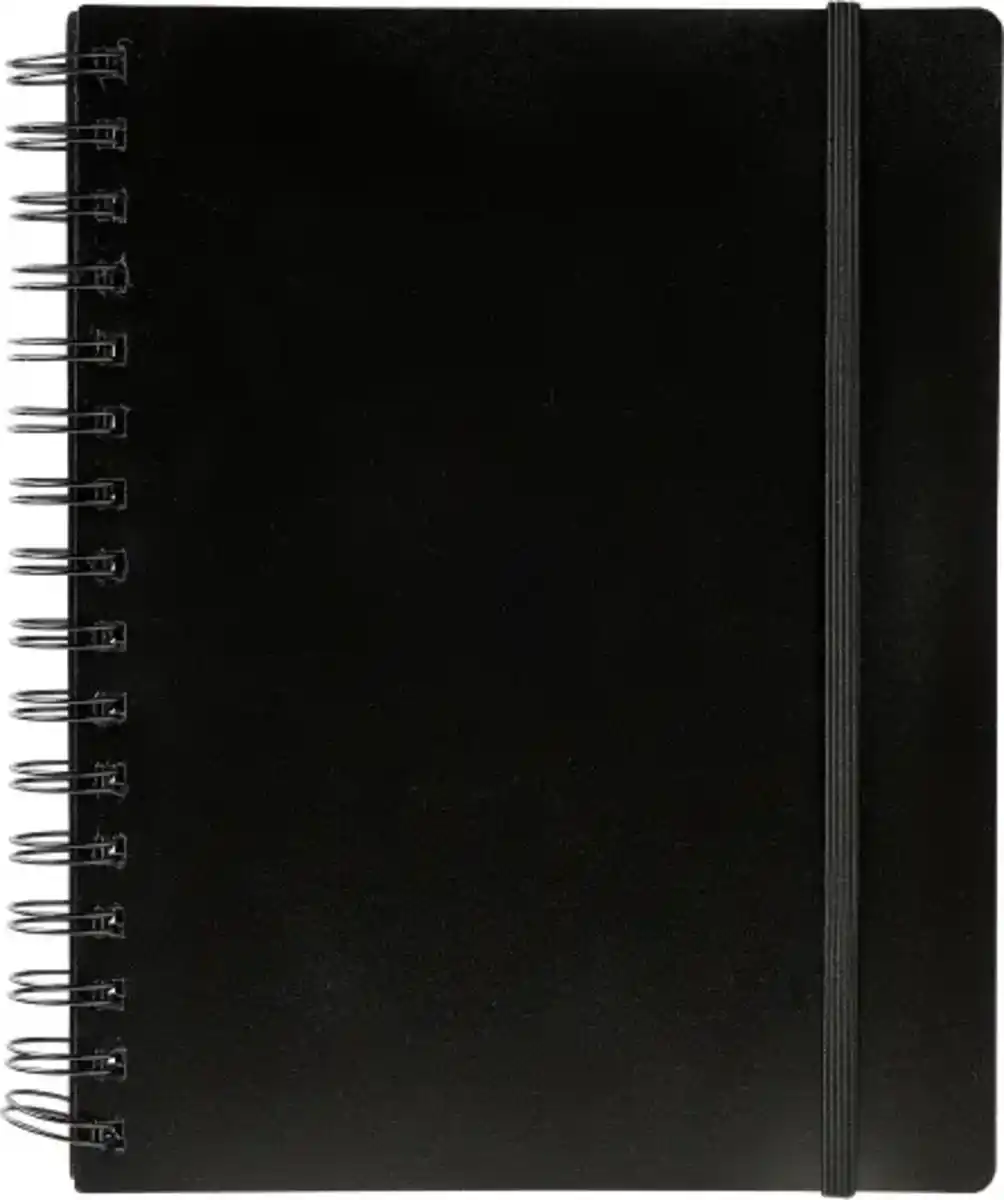 Bild 1 von Kariertes Notizbuch, schwarz