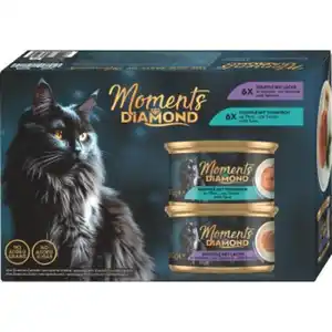 MOMENTS Diamond Nassfutter Katze Adult Soufflé Multipack 12x85 g