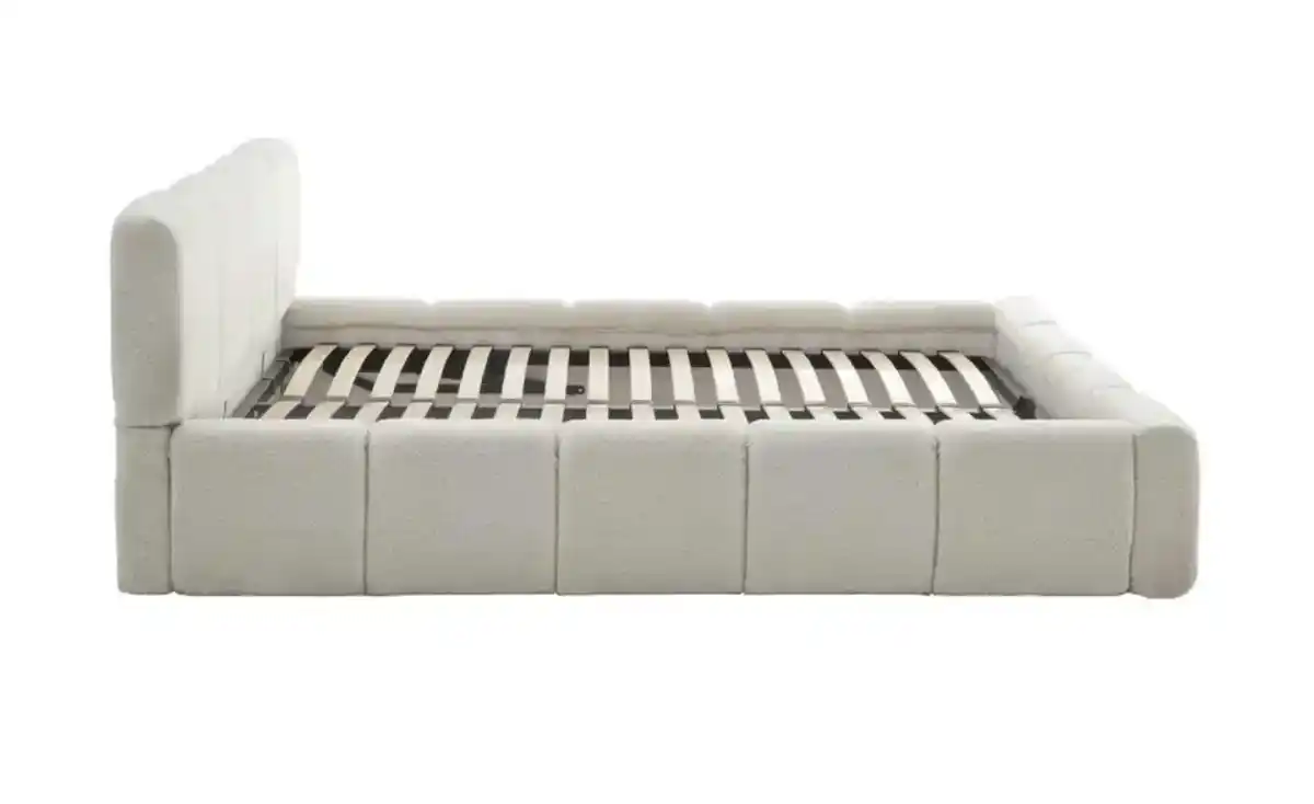 Bild 2 von Polsterbett in cremefarbenem Bouclé Palma