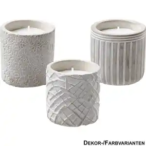 Citronellakerze Ø 7,5 cm im Betontopf