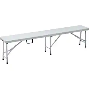 Klappsitzbank 180x28x43,5 cm aus HDPE in Weiß