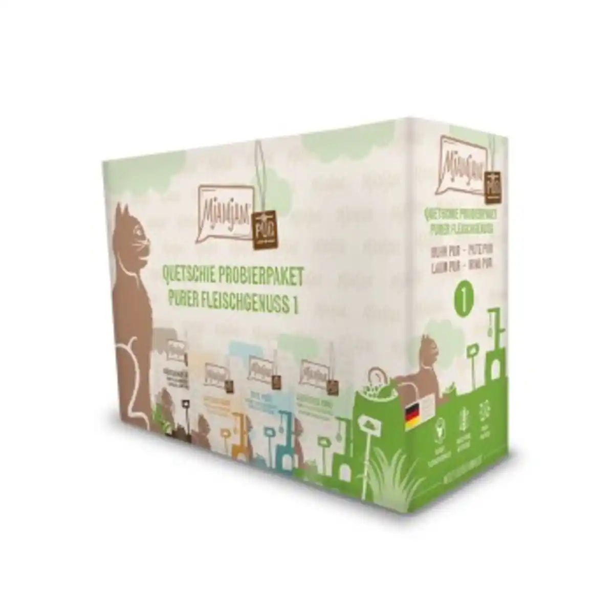 Bild 1 von MjAMjAM Nassfutter Katze Adult, Quetschie 12x125 g Probierpaket 1