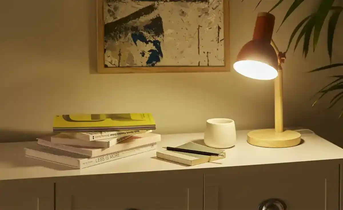 Bild 1 von KHG Tischleuchte, 1-flammig, Bambus/ Gelb