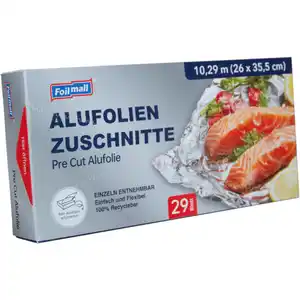 Alufolie Zuschnitte, 29 Folienblätter ca. 35,5 x 26 cm