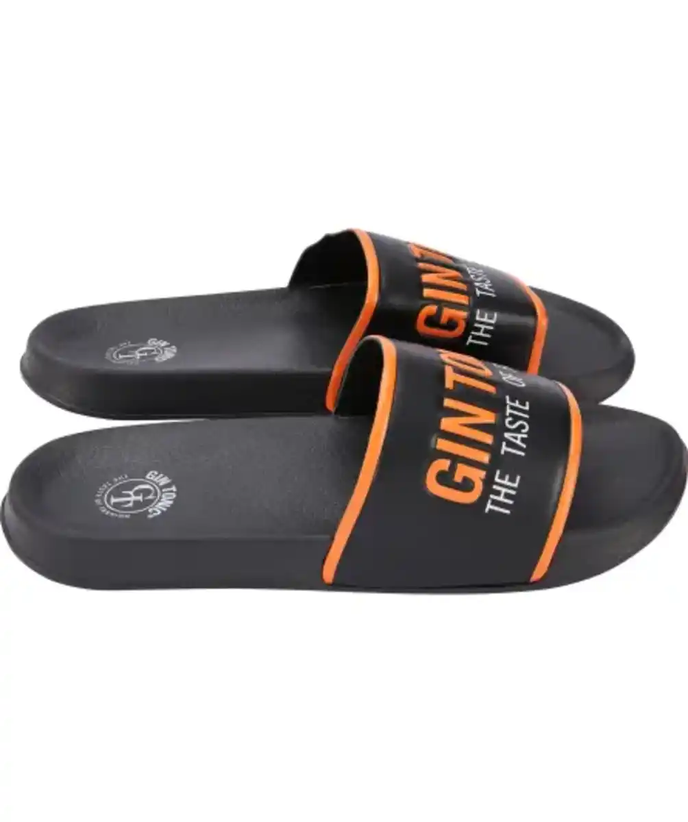 Bild 1 von Gin Tonic Badeschlappen, schwarz/orange