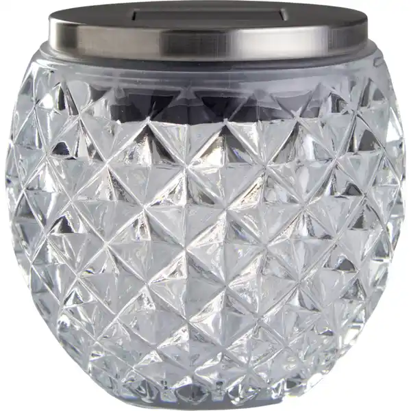 Bild 1 von LED Solar Windlicht Glas Kristall Ø 10 cm