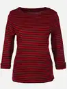 Bild 1 von Damen Streifenshirt mit 7/8 Ärmeln Rot