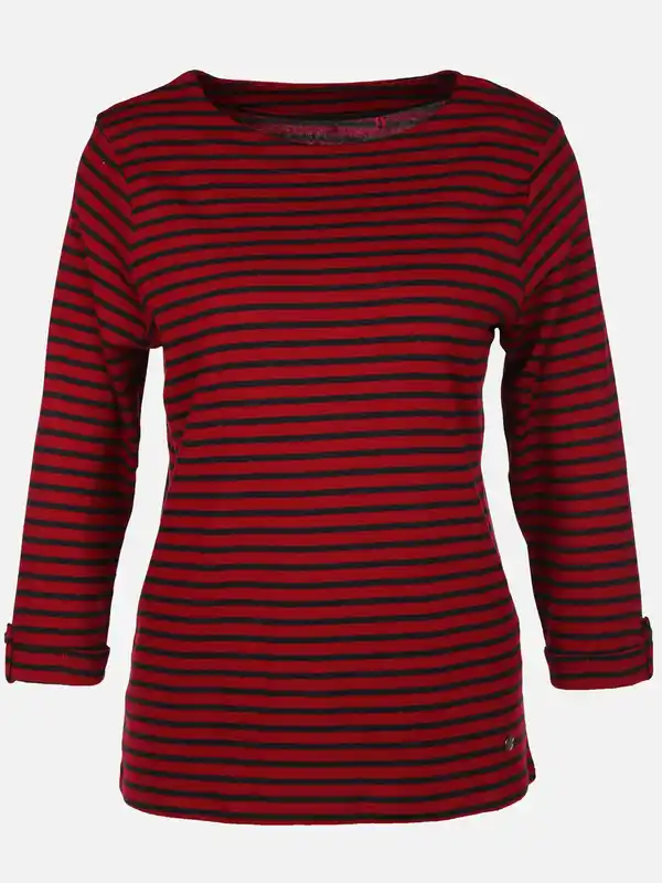 Bild 1 von Damen Streifenshirt mit 7/8 Ärmeln Rot