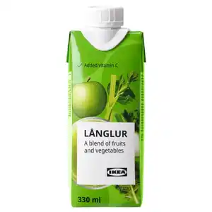 LÅNGLUR Obst-/Gemüse-Smoothie, grün/zugesetztes Vitamin C, 330 ml