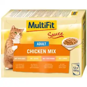 MultiFit Adult Sauce Chicken Mix Multipack 12x100 g