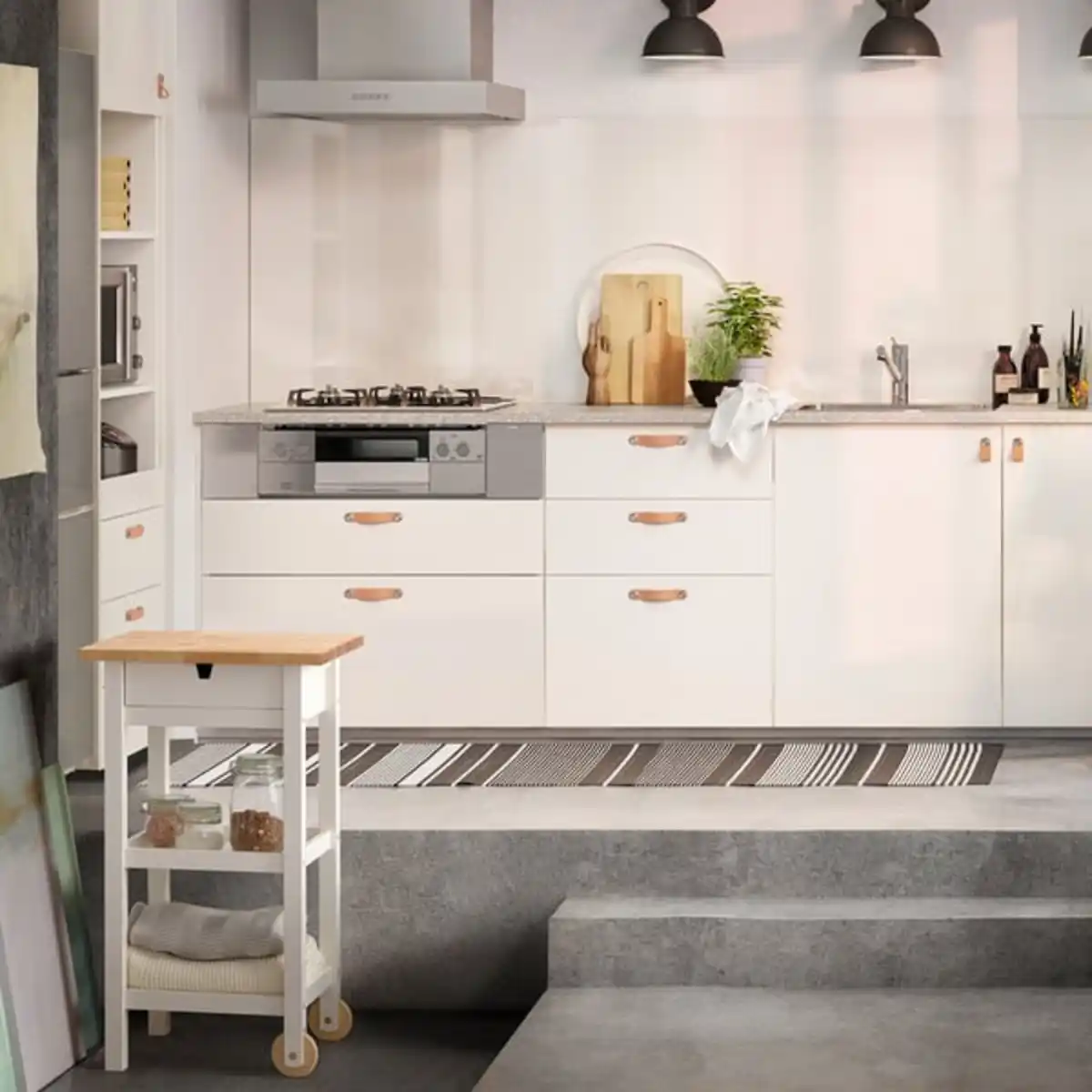 Bild 2 von FÖRHÖJA Servierwagen, Birke/weiß, 53x43 cm