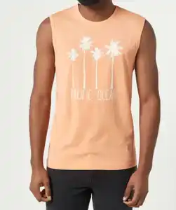 Tanktop Palmen, apricot