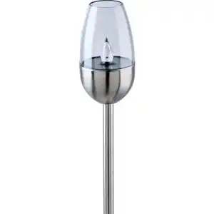 LED-Solar-Gartenfackel 112 cm aus Edelstahl