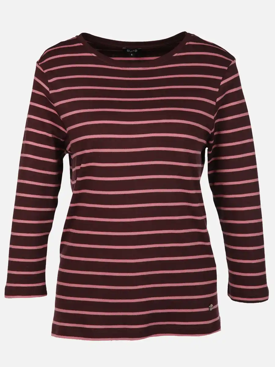 Bild 1 von Damen Streifenshirt mit 7/8 Arm Lila