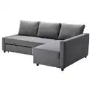 Bild 1 von FRIHETEN Eckbettsofa mit Bettkasten, Skiftebo dunkelgrau