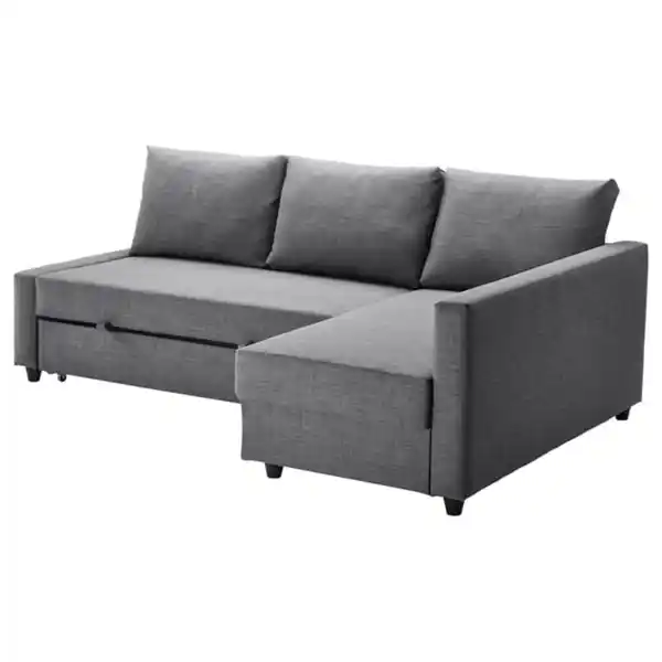 Bild 1 von FRIHETEN Eckbettsofa mit Bettkasten, Skiftebo dunkelgrau