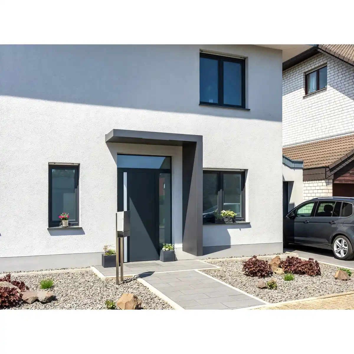 Bild 1 von Gutta Rechteckvordach BS PLUS Anthrazit 160 x 90 cm Seite Rechts