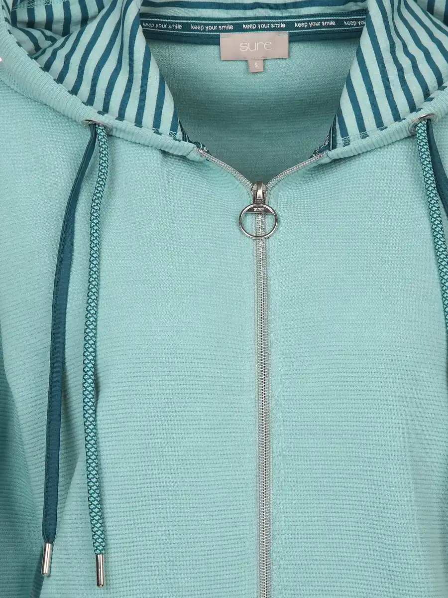 Bild 3 von Damen Sweatshirtjacke mit Kapuze Blau